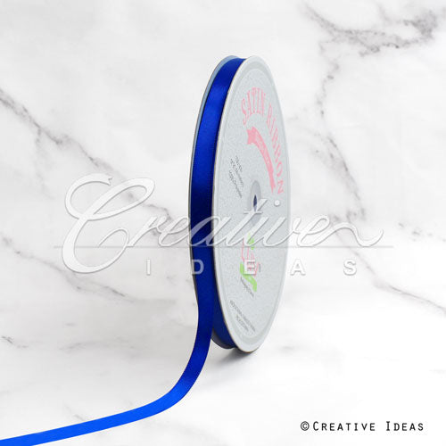 3/8" Single Face Satin Ribbon - 100 Yards (Royal Blue)