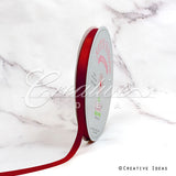 3/8" Single Face Satin Ribbon - 100 Yards (Scarlet Red)