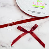 3/8" Single Face Satin Ribbon - 100 Yards (Scarlet Red)