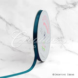 3/8" Single Face Satin Ribbon - 100 Yards (Teal)