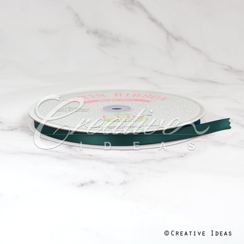 3/8" Single Face Satin Ribbon - 100 Yards (Teal)