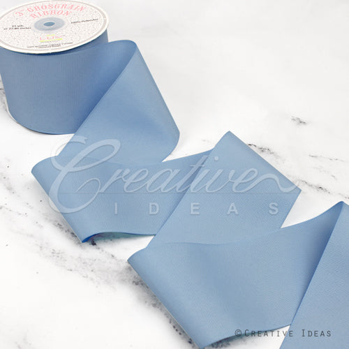 3" Grosgrain Ribbon - 25 Yards (Denim Blue)