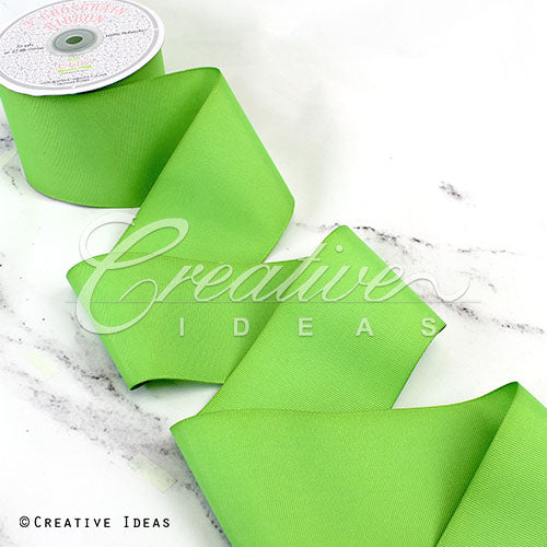 3" Grosgrain Ribbon - 25 Yards (Apple Green)