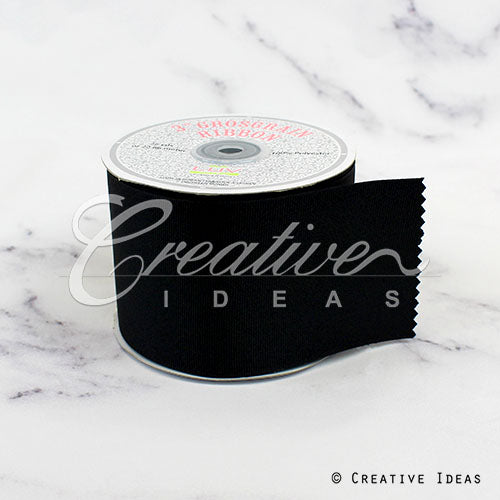 3" Grosgrain Ribbon - 25 Yards (Black)
