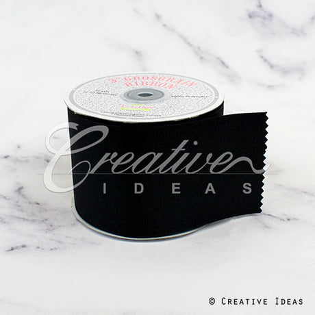 3" Grosgrain Ribbon - 25 Yards (Black)