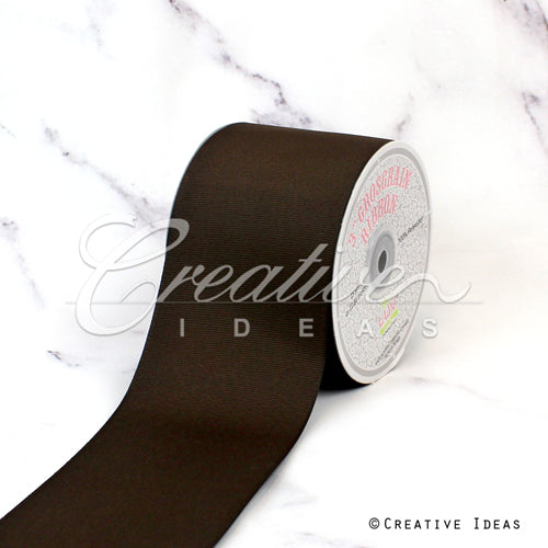 3" Grosgrain Ribbon - 25 Yards (Brown)
