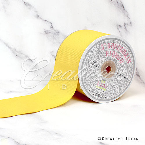 3" Grosgrain Ribbon - 25 Yards (Canary)