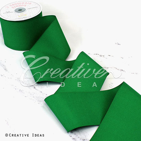 3" Grosgrain Ribbon - 25 Yards (Emerald Green)