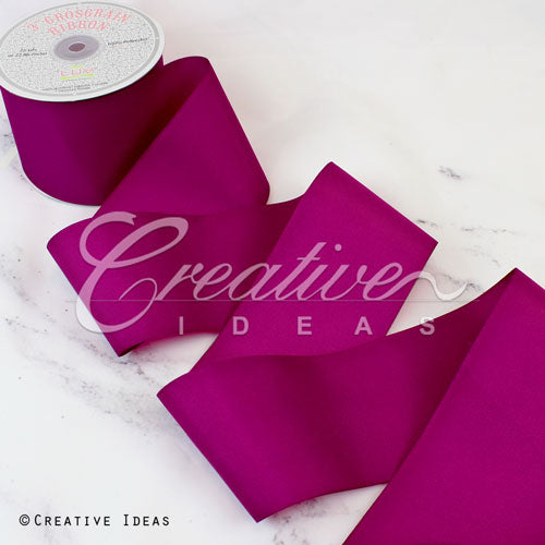3" Grosgrain Ribbon - 25 Yards (Fuchsia)