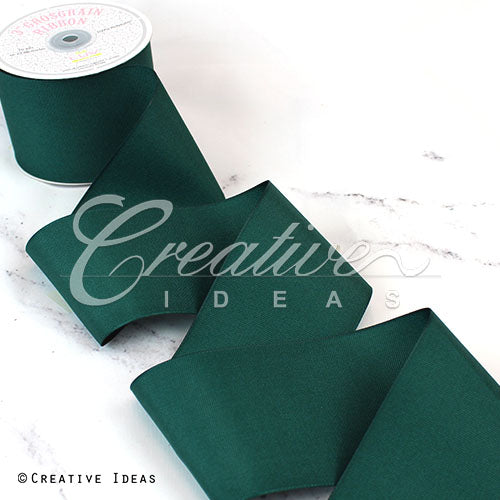 3" Grosgrain Ribbon - 25 Yards (Hunter Green)