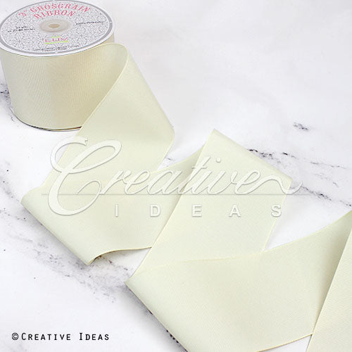 3" Grosgrain Ribbon - 25 Yards (Ivory)