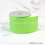 3" Grosgrain Ribbon - 25 Yards (Neon Green)