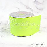 3" Grosgrain Ribbon - 25 Yards (Neon Yellow)