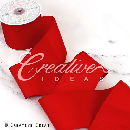 3" Grosgrain Ribbon - 25 Yards (Red)
