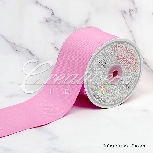 3" Grosgrain Ribbon - 25 Yards (Rose)