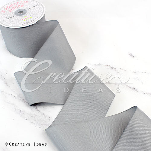 3" Grosgrain Ribbon - 25 Yards (Silver)