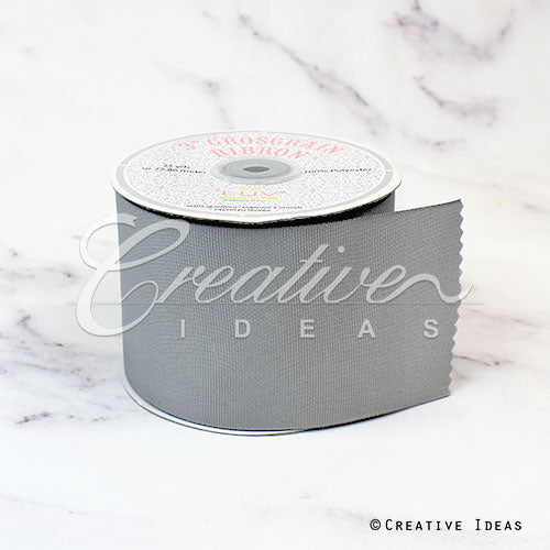 3" Grosgrain Ribbon - 25 Yards (Silver)
