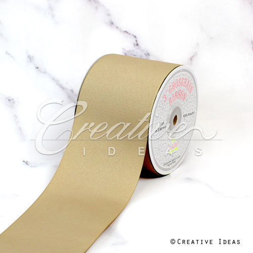 3" Grosgrain Ribbon - 25 Yards (Toffee)
