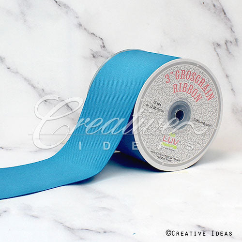 3" Grosgrain Ribbon - 25 Yards (Turquoise)