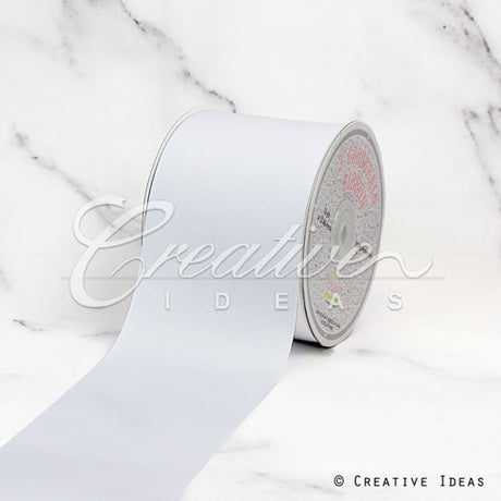 3" Grosgrain Ribbon - 25 Yards (White)