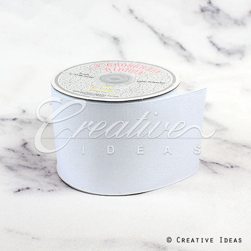 3" Grosgrain Ribbon - 25 Yards (White)