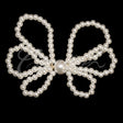 3" X 2" Butterfly Bowknot Pearl Accessories-3 Pcs (White)