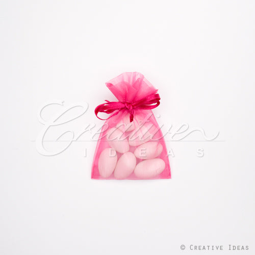 3"X4" Organza Pouch-Dozen (Hot Pink)