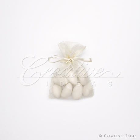 3"X4" Organza Pouch-Dozen (Ivory)