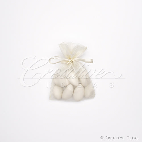 3"X4" Organza Pouch-Dozen (Ivory)