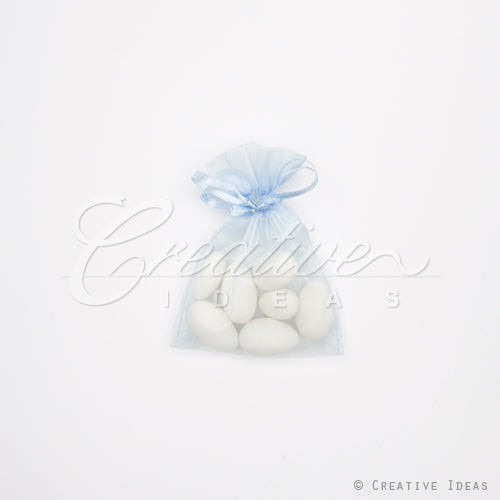 3"X4" Organza Pouch-Dozen (Light Blue)