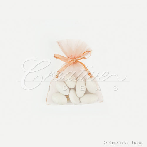 3"X4" Organza Pouch-Dozen (Light Peach)