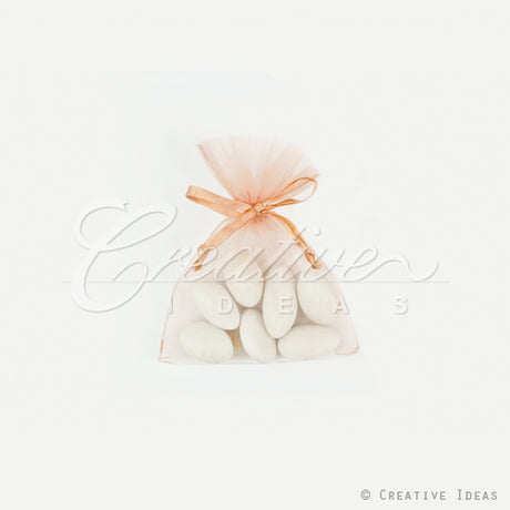 3"X4" Organza Pouch-Dozen (Light Peach)