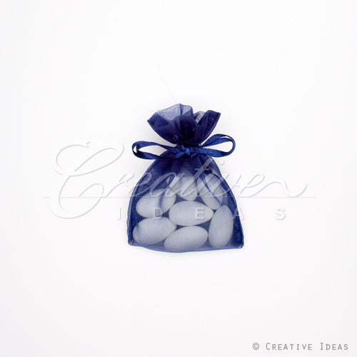 3"X4" Organza Pouch-Dozen (Navy Blue)