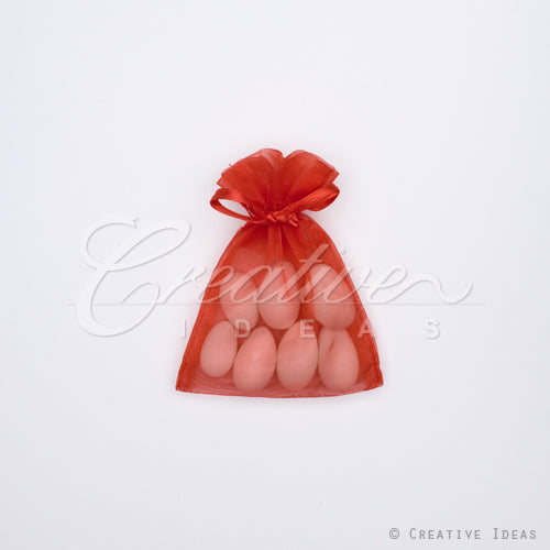 3"X4" Organza Pouch-Dozen (Red)