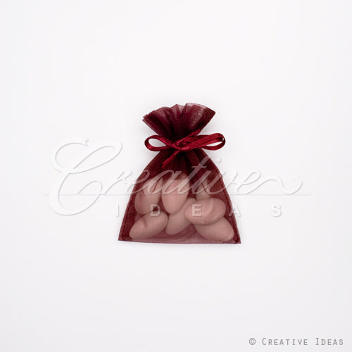 3"X4" Organza Pouch-Dozen (Wine)