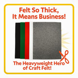 Acrylic Felt Sheets 9x12 3.2mm Thick