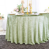 Round Ice Crushed Velvet Table Cover