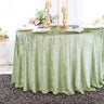 Round Ice Crushed Velvet Table Cover