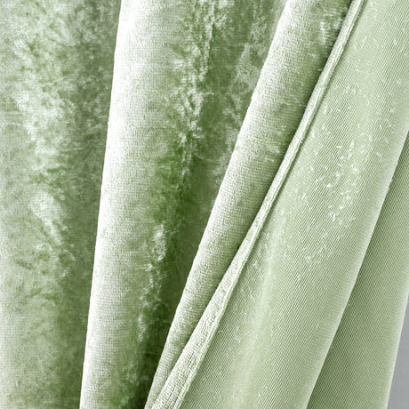 Velvet Backdrop Curtain Drape Panel 16 ft x 57 in Sage Green