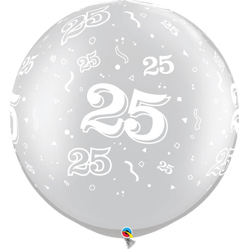 30 Inch Silver Latex Balloons