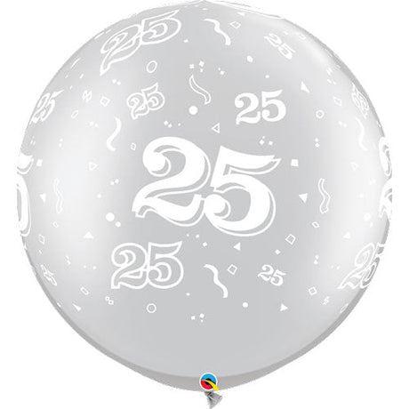 30 Inch Silver Latex Balloons