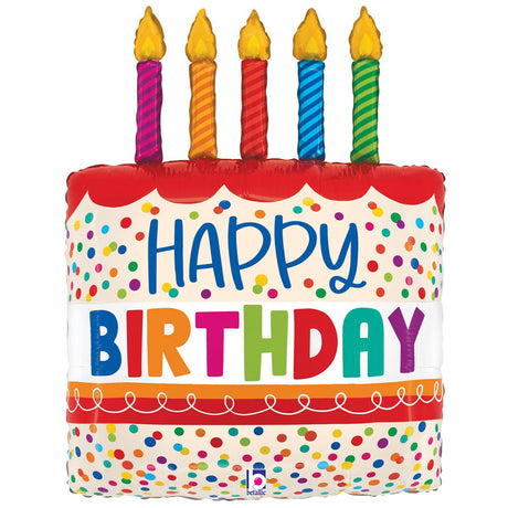 Birthday Cake Foil Balloon