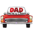 Foil Balloon Classic Dad Car 30 Inch