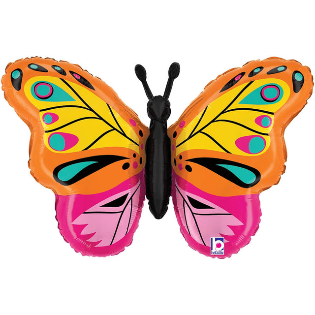 Butterfly Foil Balloon 30 Inch Colorful