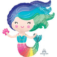 Mermaid Foil Balloon 30 Inch Colorful
