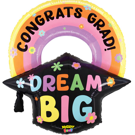 Graduation Balloon Congrats Grad Dream Big Pastel
