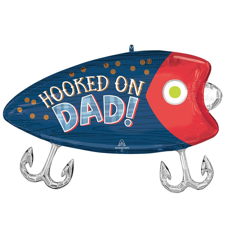 Foil Balloon Hooked On Dad Lure