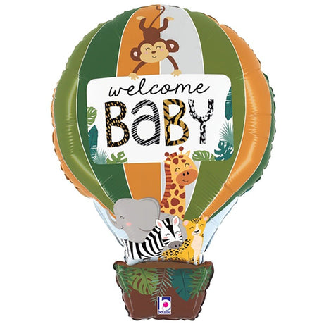 Jungle Animal Welcome Baby Foil Balloon