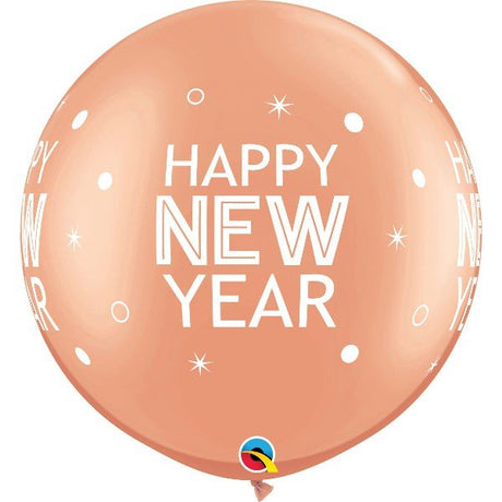 Latex Balloons New Year Sparkles & Dots Rose Gold