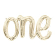 Foil Balloon 30 Inch One Script White Gold